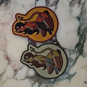 Set of 2 Pinup Patches (hook & loop)